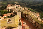 View of San Gimignano, Tuscany, from one of its many towers